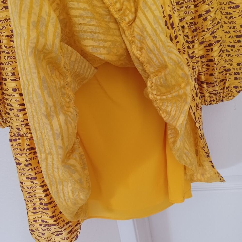 Alice + Olivia Rowen Tiered Floral Print Satin Mini Dress Rome Floral Tuscany M - Picture 8 of 13